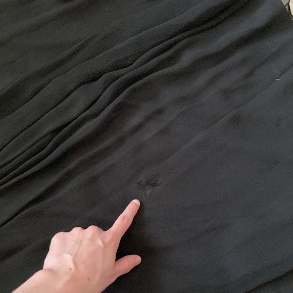 Black Silk Beaded BCBG Max Azria Gown, Size 0 - Picture 8 of 9